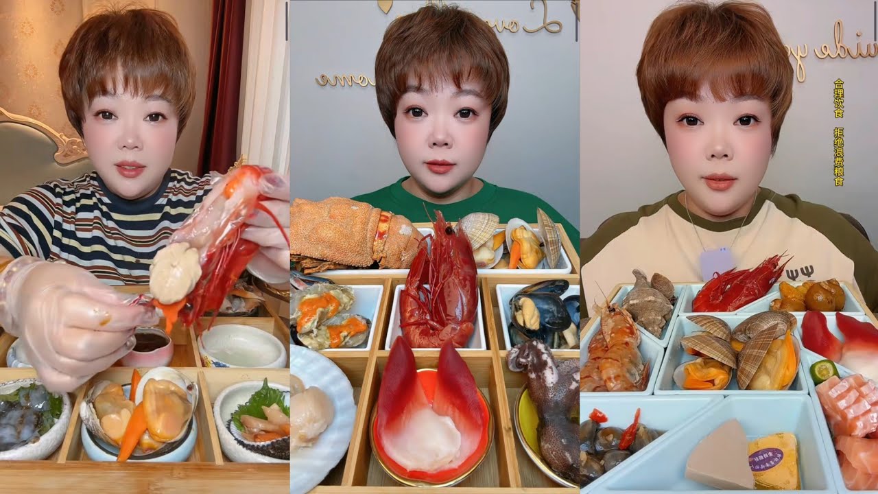 Eat shrimp 🦐🦐🦐 oysters Seafood  shrimp🦞 eggs shrimp 🦐#shrimp #lopster #crab