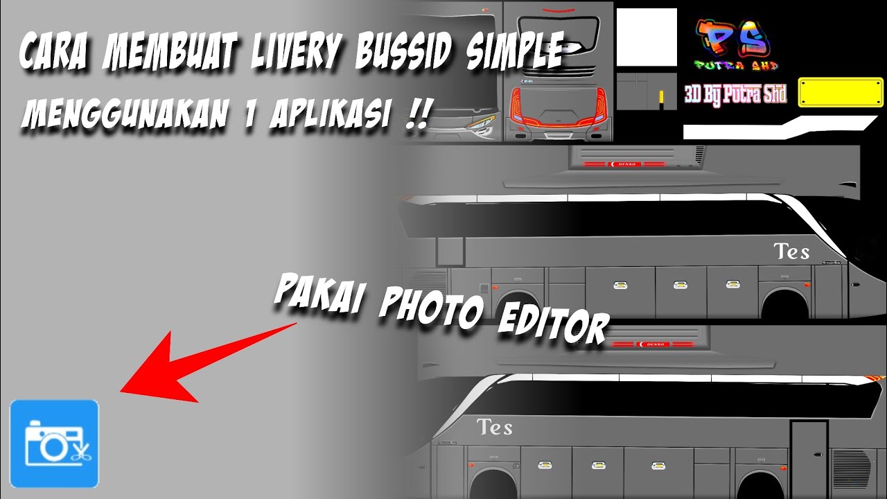 Cara membuat livery bussid simple menggunakan Photo Editor
