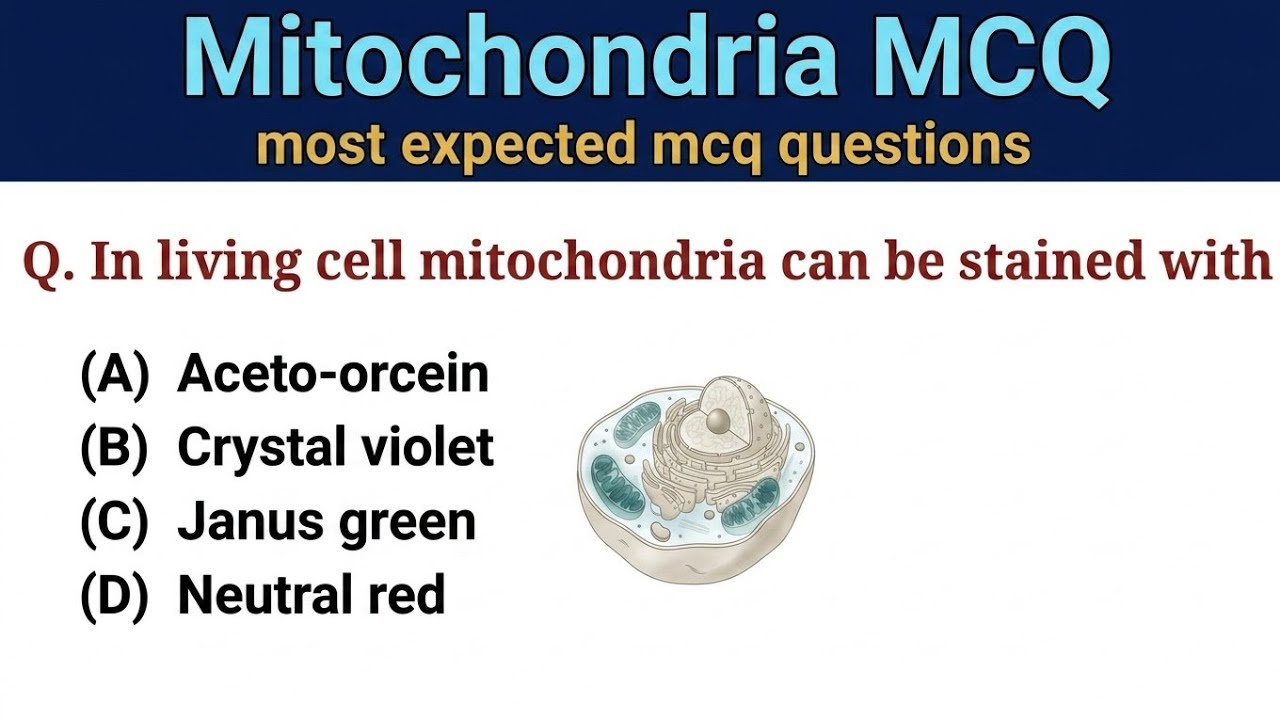cell biology mcq questions and answers || cell mcq questions || mitochondria