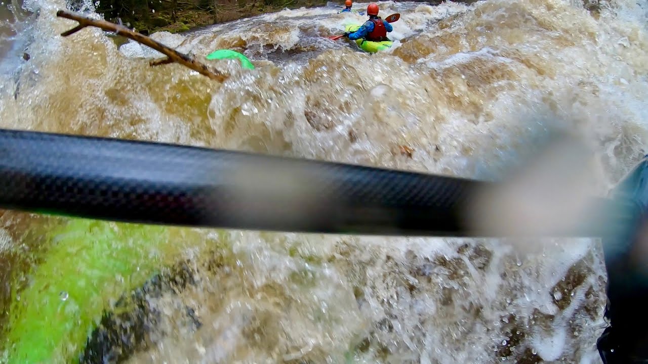 Kayak fahren unteren Murg bei Pegel Forbach 218cm (kommentierte, komplette Fahrt)