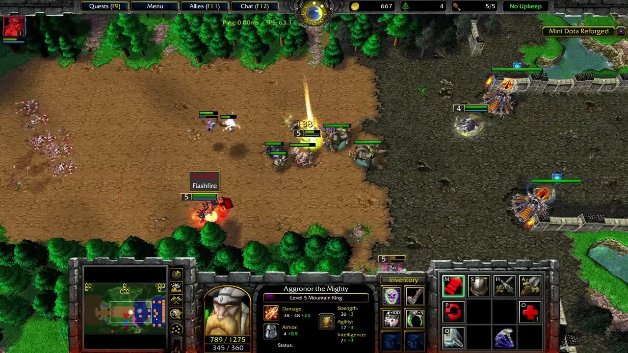 Warcraft 3 - Custom Map - Mini Dota