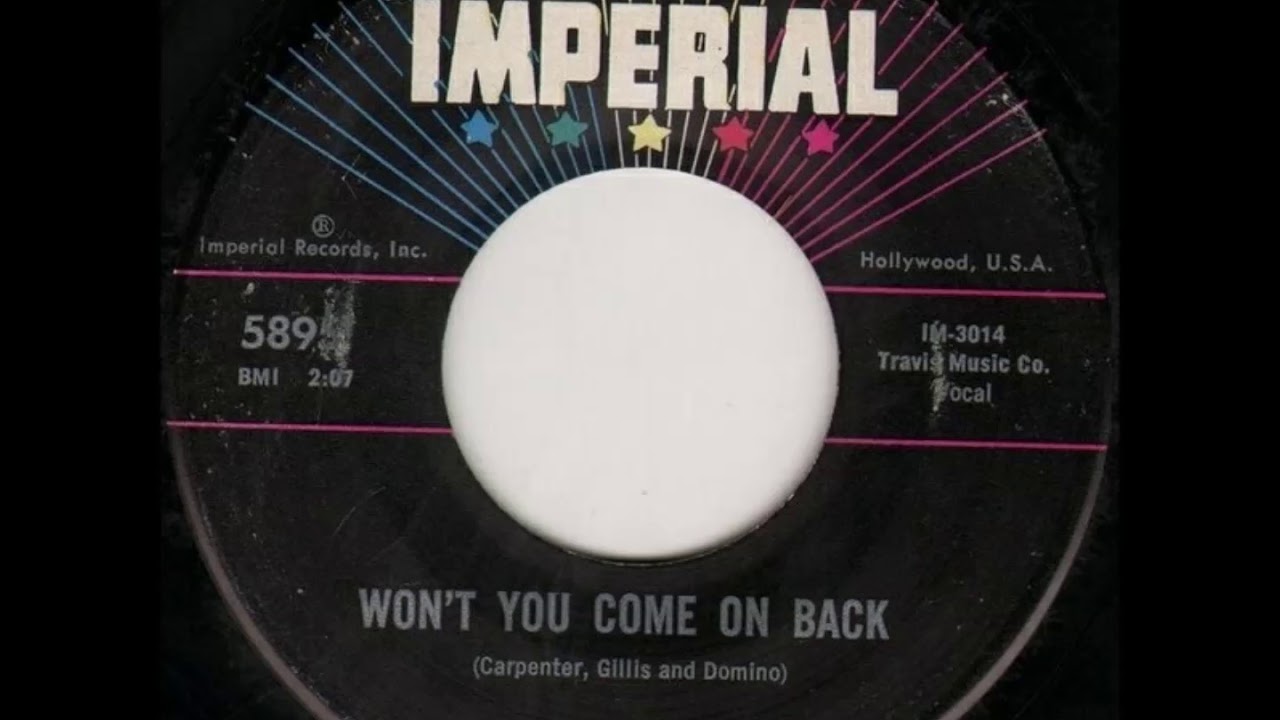 Fats Domino - Won't You Come On Back (stereo) - June 6, 1961