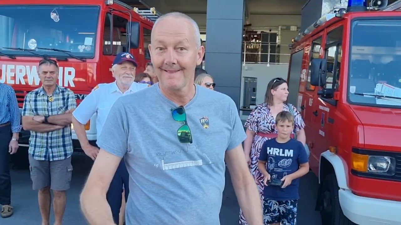 Drehleiter-Empfang am 29.06.2023, Feuerwehr Ostermiething