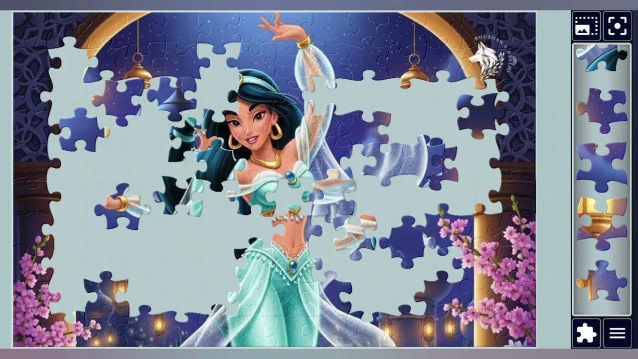 Princess Jasmine's Midnight Dance👑🎀💃🏰✨️🪄//jigsaw puzzles🧩🧩//jigsaw puzzles journey🧩🧩//puzzlesArt🧩🧩//