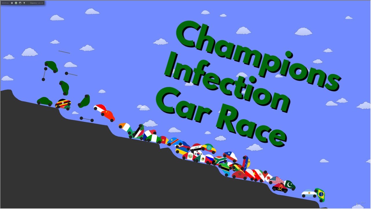 Champions Infection Car Race in Algodoo