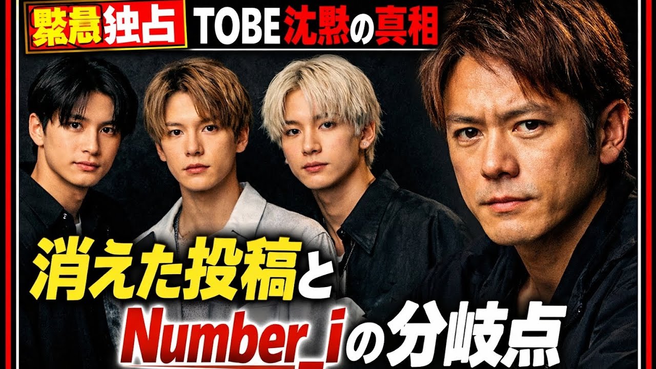 【緊急独占】TOBE沈黙の真相――消えた投稿とNumber_iの分岐点