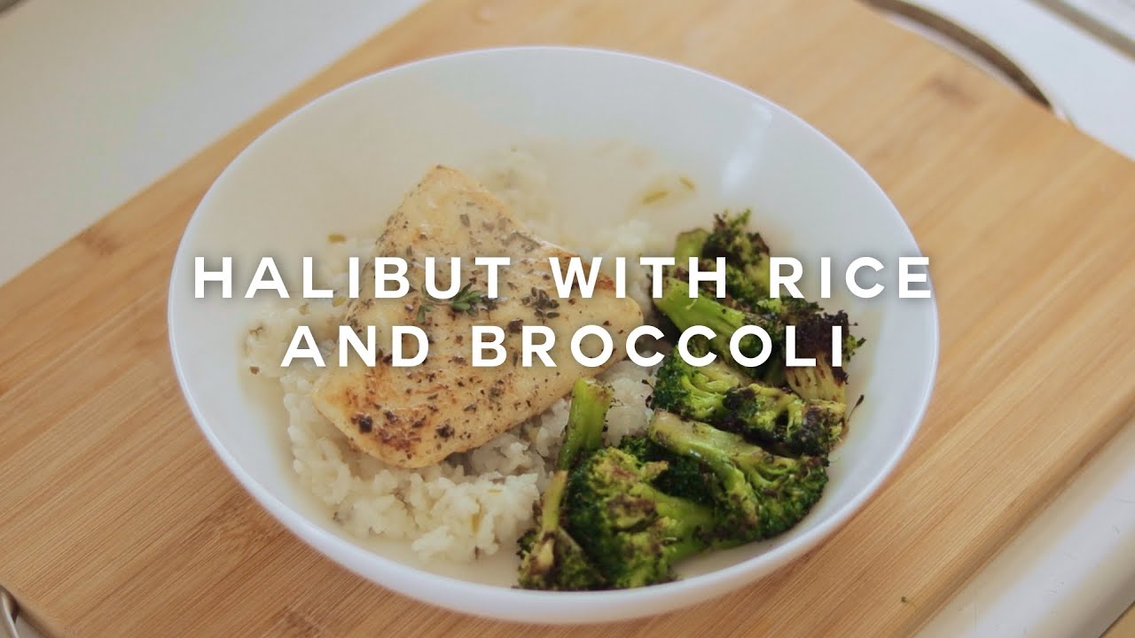 Halibut With Rice & Broccoli