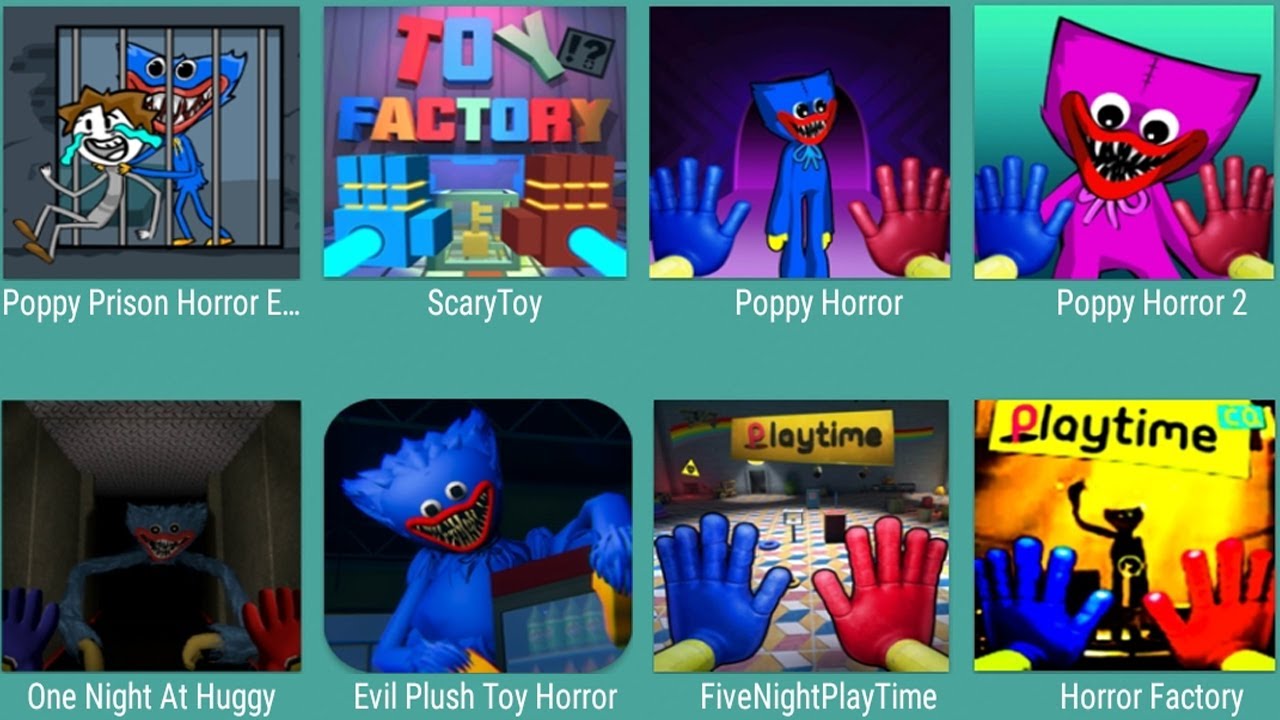 Poppy Prison: Horror Escape,Scary Toy,Poppy Horror,Poppy Horror 2,One Night At Huggy,Evil Plush Toy,