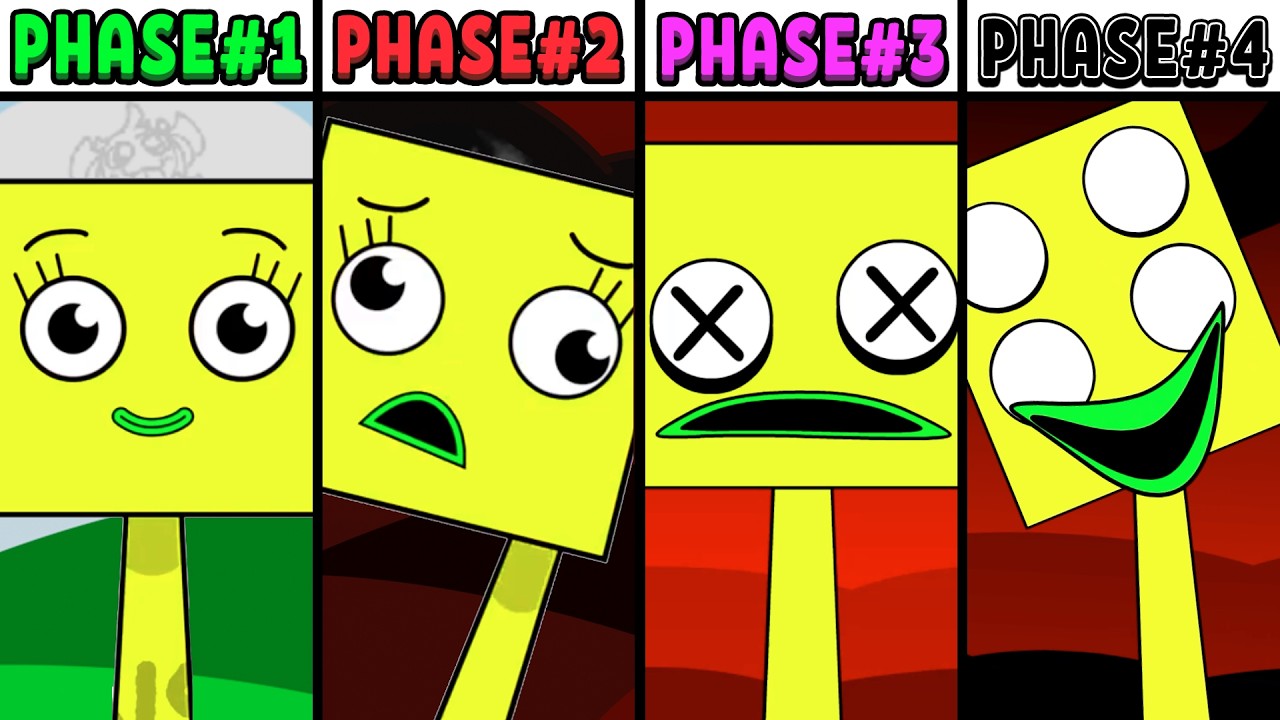 All Phases in New Incredibox Sprunki Oc of Sally Square: From Phase 1 to Phase 4
