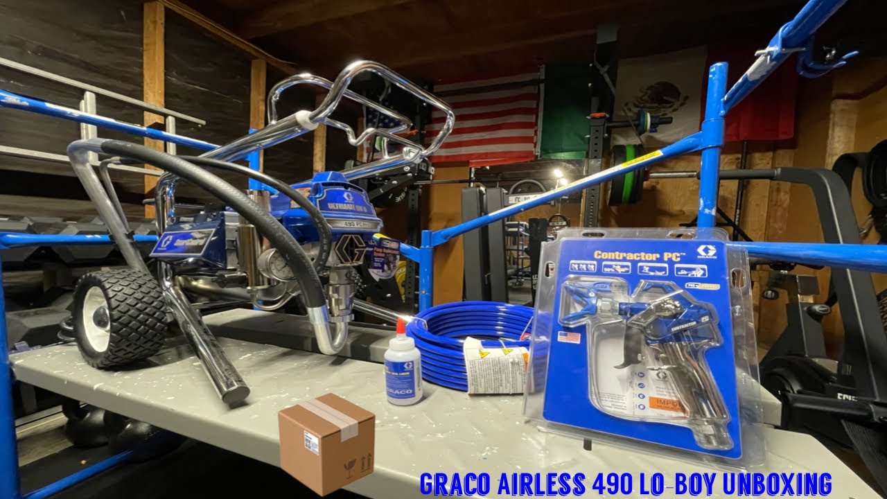 Unboxing GRACO 490 Airless Paint Sprayer Lo Boy with Wheels | Review | 