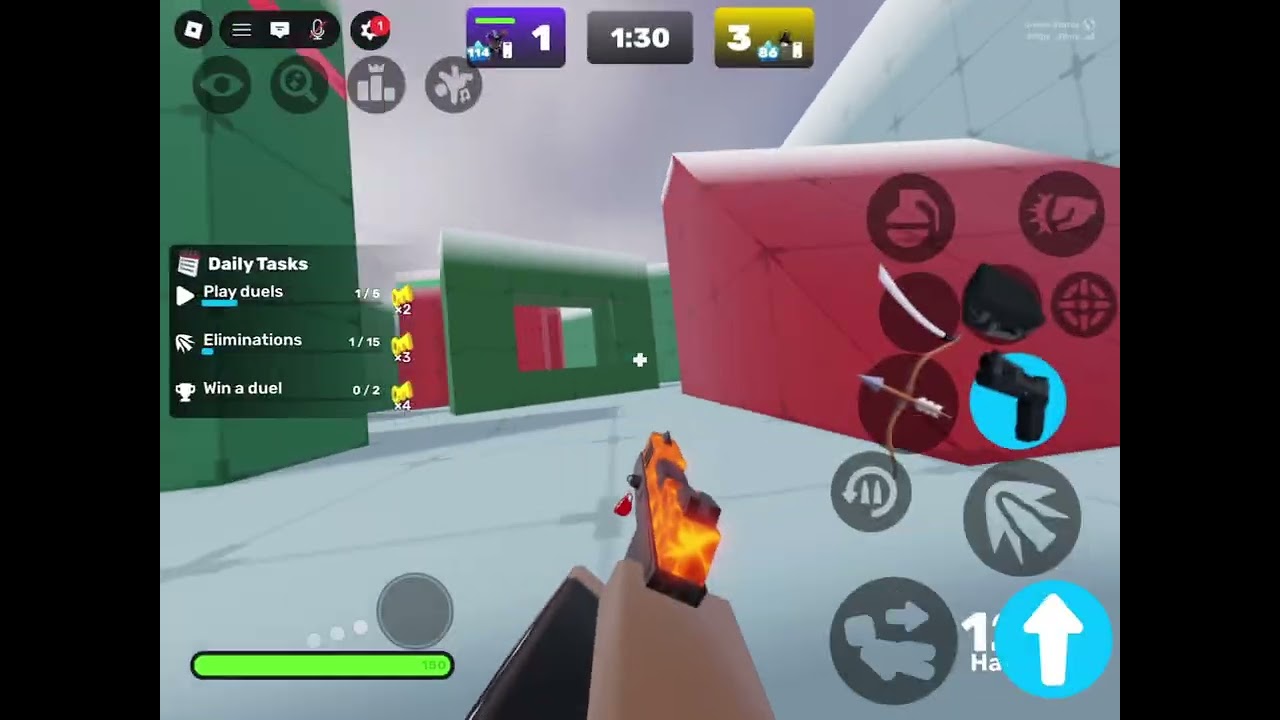 Crazy handgun only game
