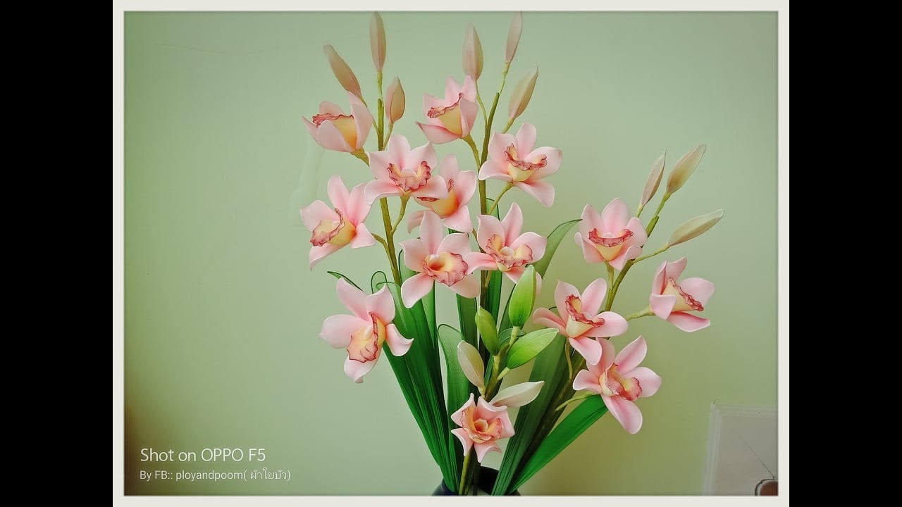 EP161 :ซิมบิเดียม (Cymbidium) How to make nylon flower by ployandpoom