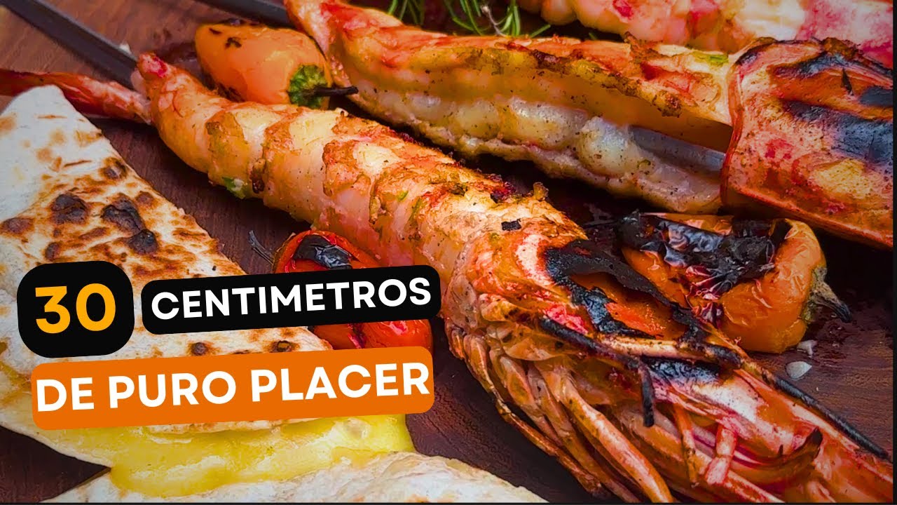 ¡Camarones Tigre!  | 30 cm de Sabor al Carbón! 😎🔥