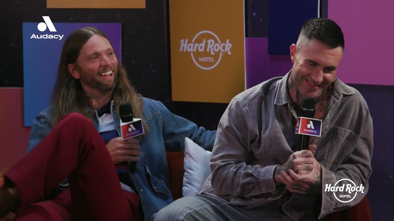 Maroon 5 backstage at Audacy's We Can Survive 2023