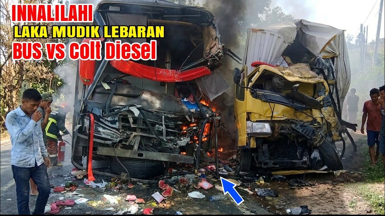 LINTAS TIMUR MERLUNG KEMBALI BERDUKA, KECELAKAAN BUS VS TRUK BOX, SAMPAI RINGSEK 