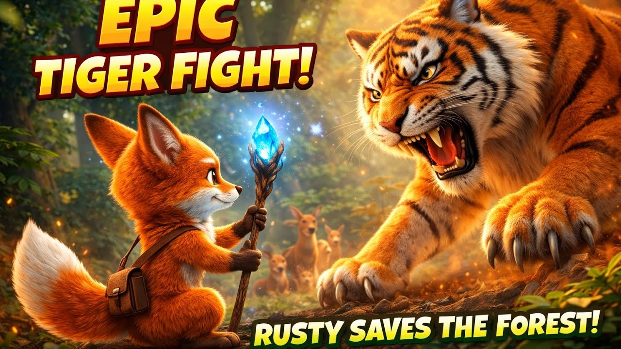 Rusty Saves the Forest! | Epic Tiger Fight in Emerald Whisper Forest 🐅✨ | Cartoon For Kids | Hindi