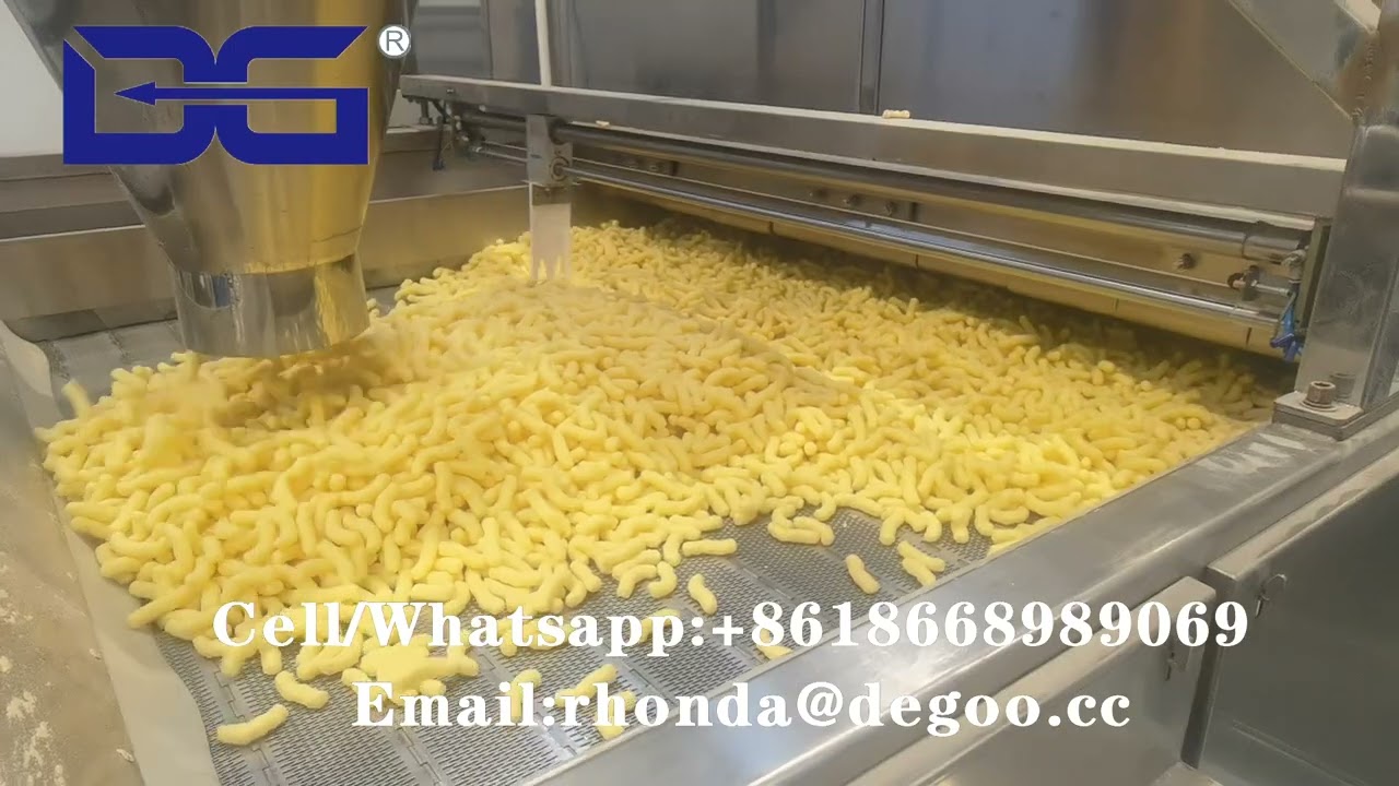 Curly Crunchy Corn Snack Honey Corn Curls Puffs Machine Cheetos Puffs Cheese Curls Production Line