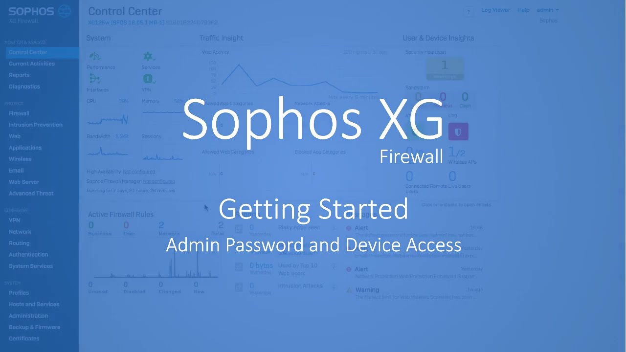 Password and Device Access In Sophose Firewall