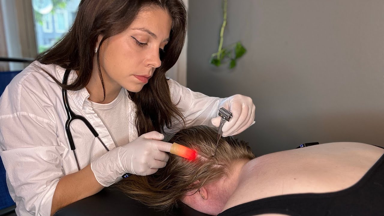 ASMR Cranial Nerve Exam & Scalp Treatment | Eye, Back, Spine | Unintentional’ Style Soft Spoken