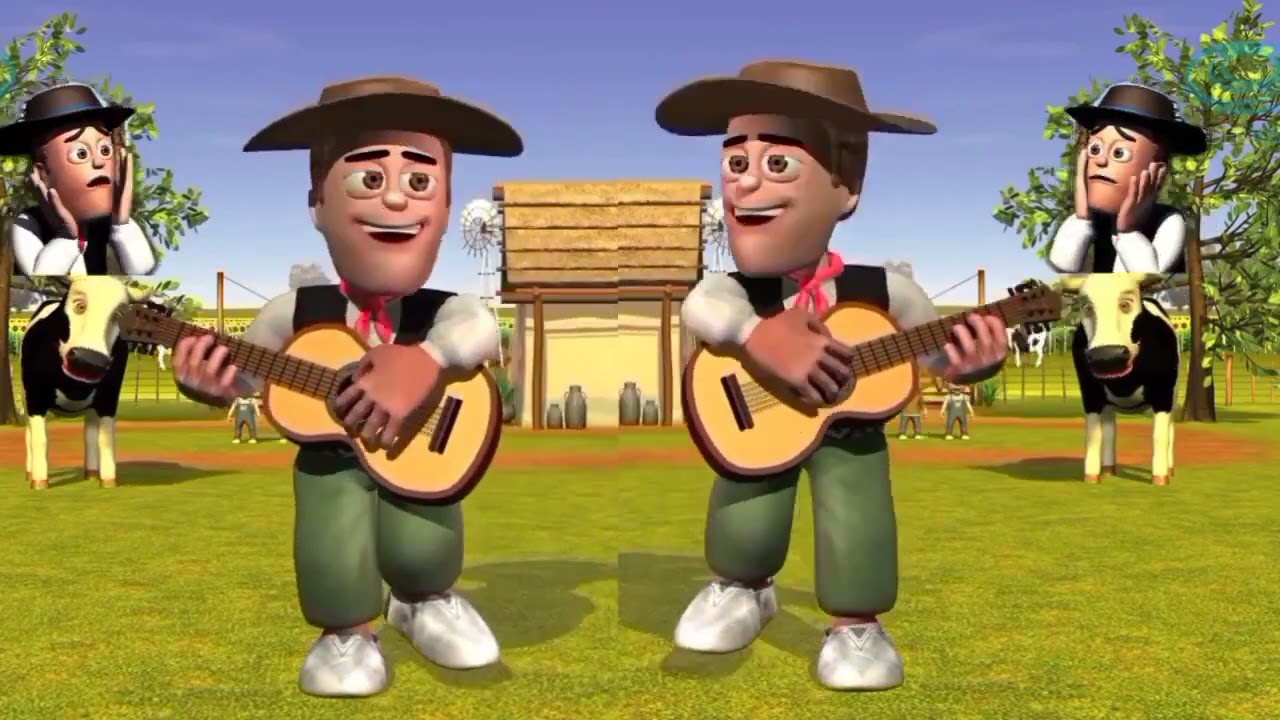 La vaca lola Duo,La vaca baile divertido, Canciones de la granja de Zeñon, efectos y animacion.