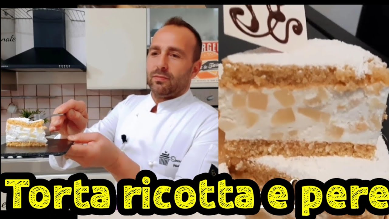 Torta ricotta e pere fatta in casa.Ricetta spettacolare e facile
