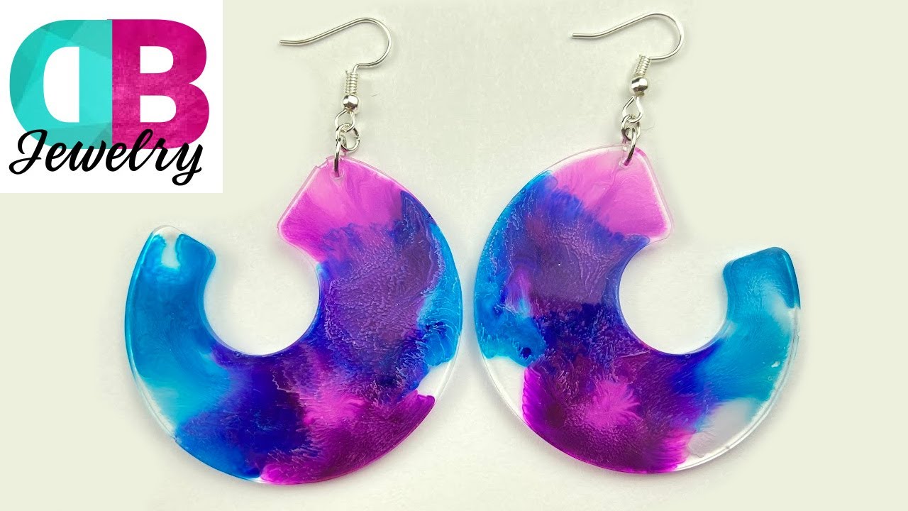 Simplest Technique for Resin Jewelry YOU Will Ever Do! - DIY Resin Dangle Earrings