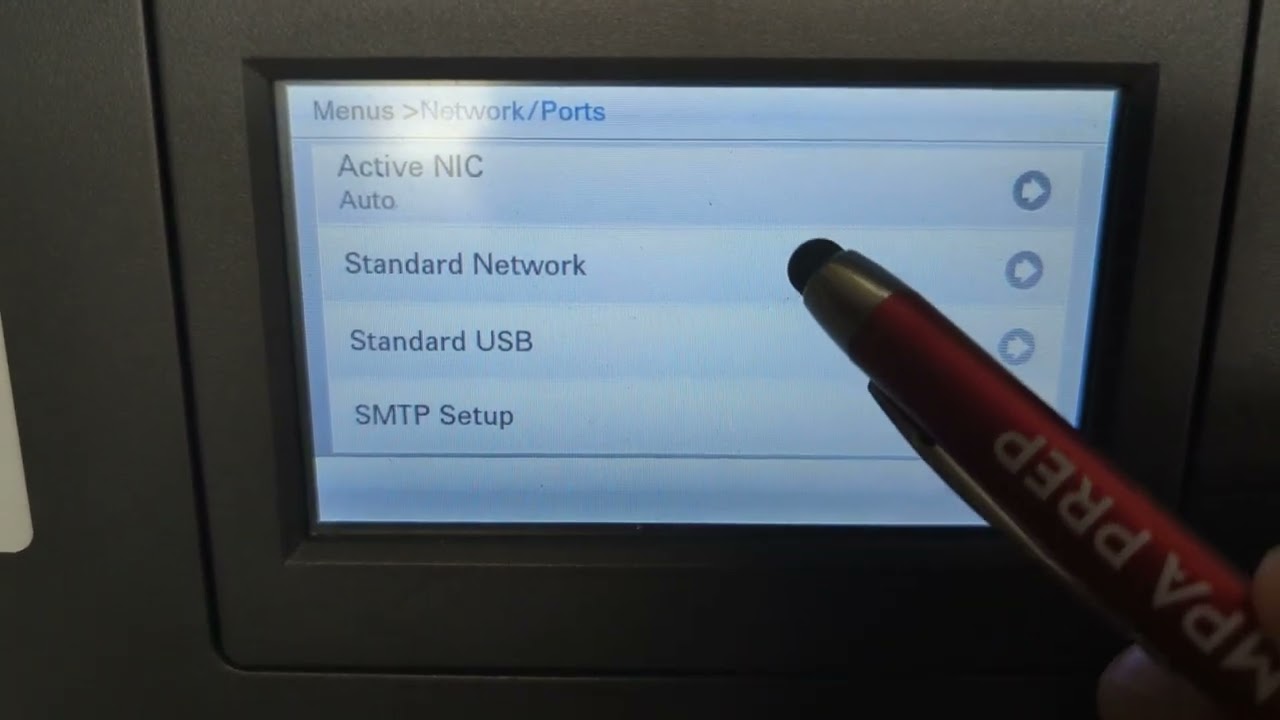 How to Change Network IP Address from the Lexmark Display Panel