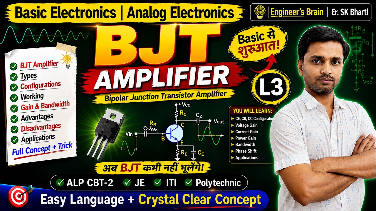 Electronic Mechanic // B J T AMPLIFIER // CLASS 3  // | RRB ALP 2026 &  ITI INSTRUCTOR