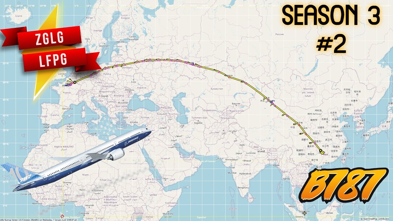 Series 3 | FS2020 B787 ZGLG✈✈✈LFPG (Timelapse)  #2