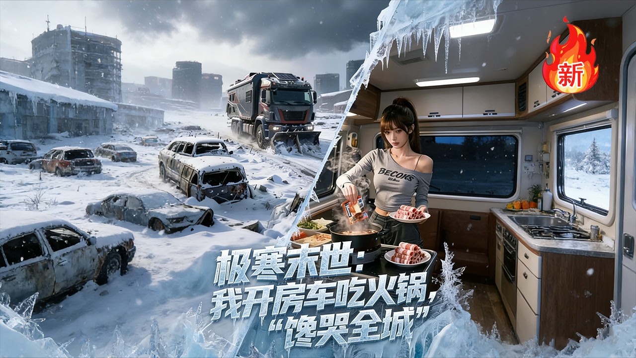 【热门🔥剧】《极寒末世：我开房车吃火锅，馋哭全城》被闺蜜骗囤货后末世真来了，我开着堡垒重卡带小队杀穿废土！#漫剧#完结#玄幻#逆袭#嘎嘎乐#科幻