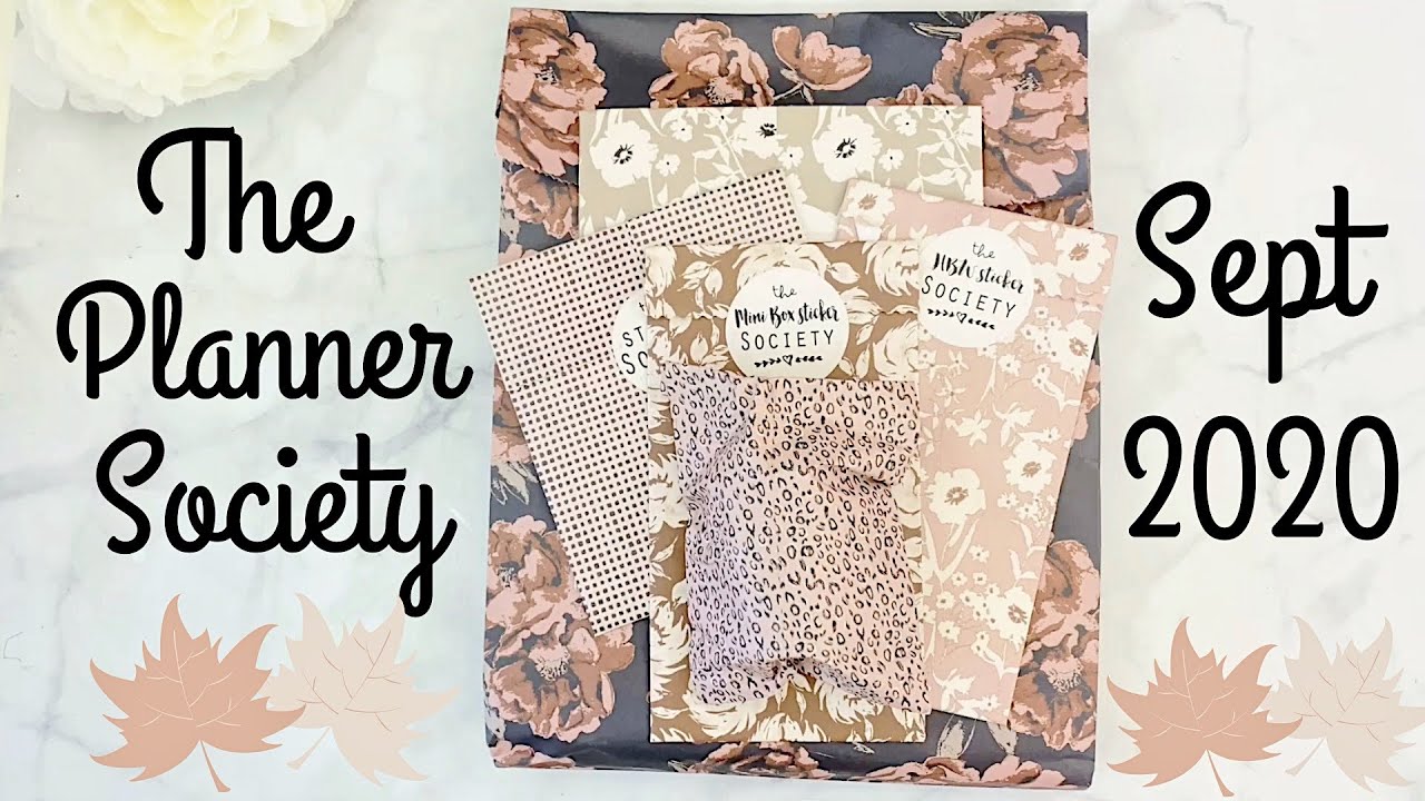 The Planner Society September 2020 Unboxing by GUEST DESIGNER PLANNINGFANCY