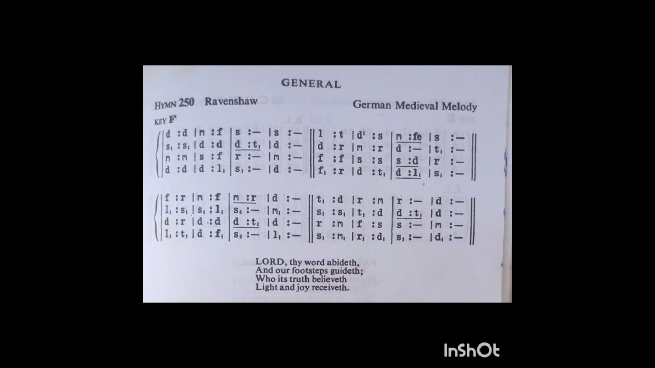 Lord thy word abideth, tune ravenshaw tutorial