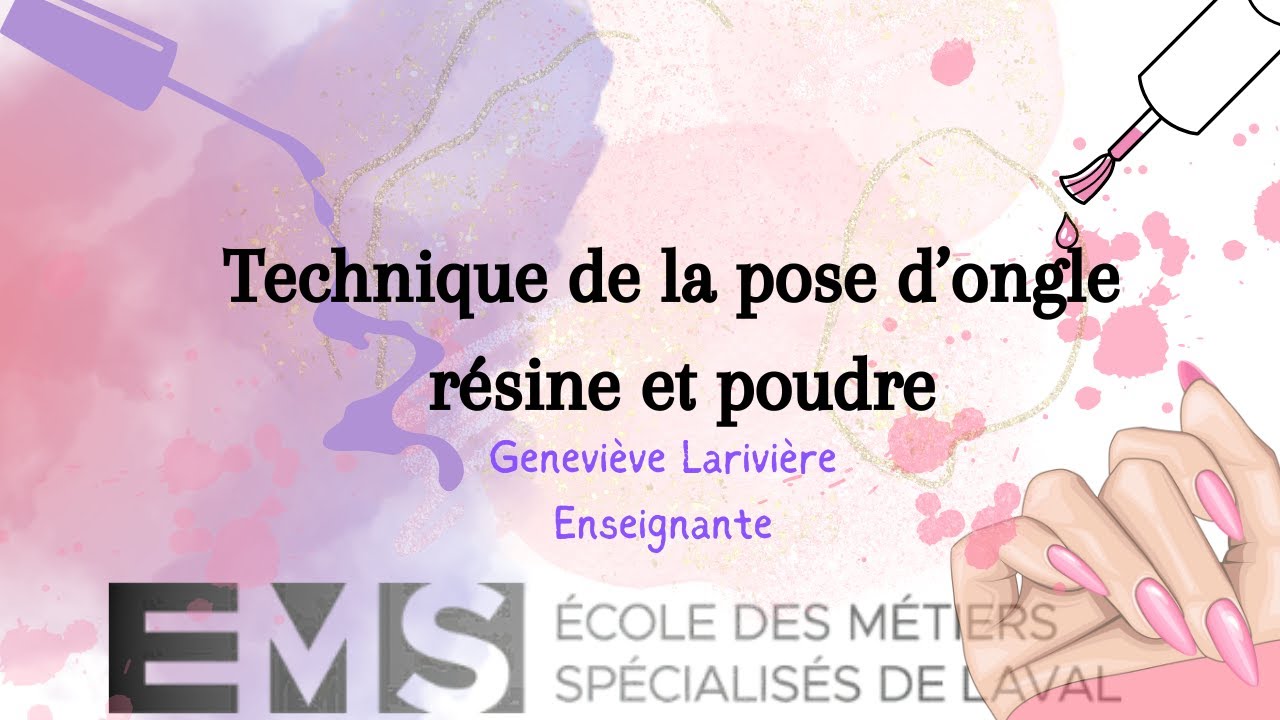 Étapes pose d’ongles résine et poudre