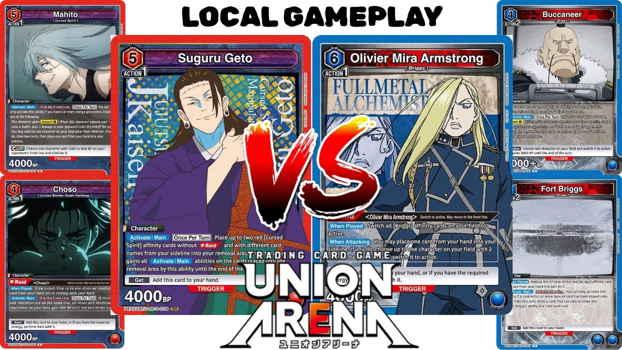 [Union Arena] Local Gameplay – Red Geto vs Blue Briggs | Goofy Game