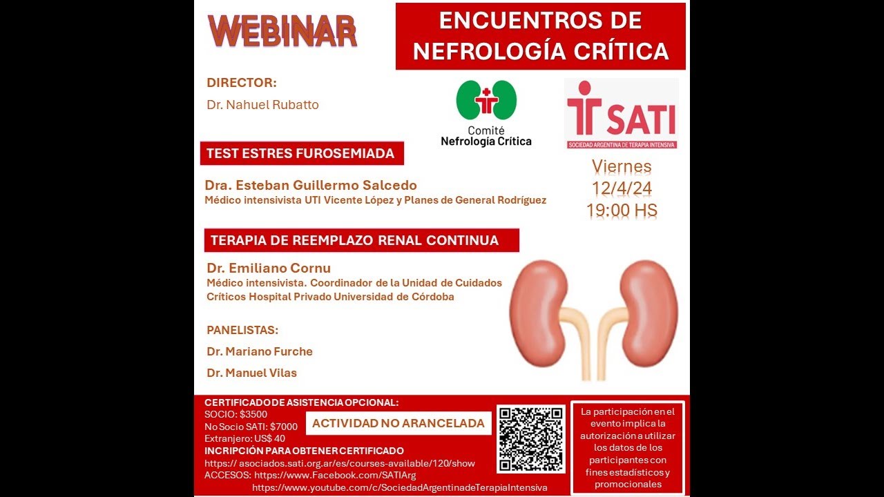 WEBINAR ENCUENTROS DE NEFROLOGIA CRITICA