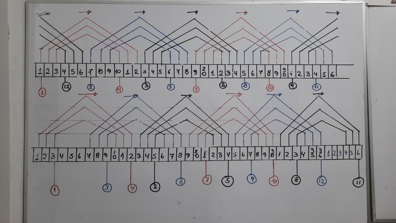 Conexion Polos Consecuentes con 12 puntas 4 polos