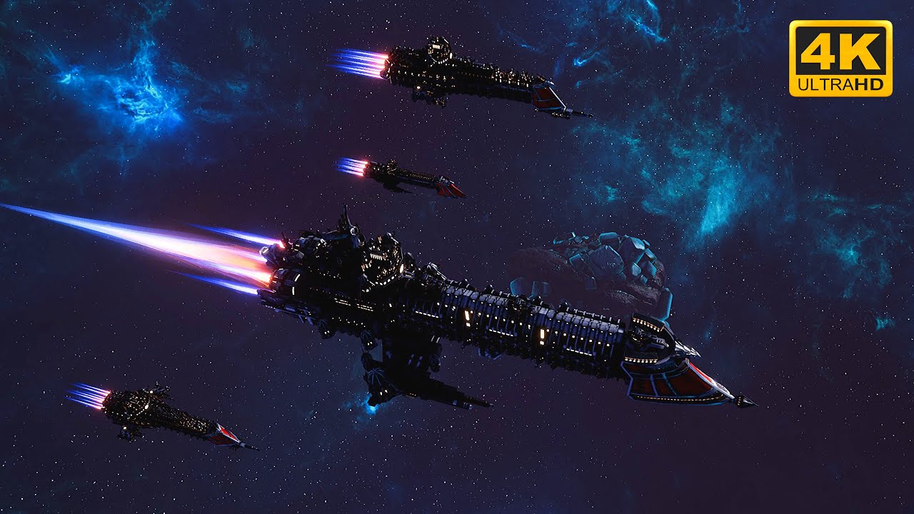 Имперский флот - 2 на 2, масштабное сражение - качество 4K - Battlefleet Gothic Armada 2