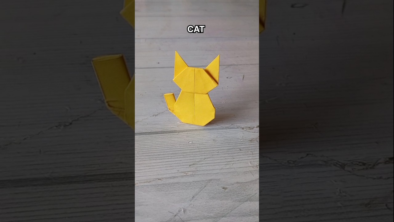 CAT ORIGAMI TUTORIAL| DIY EASY PAPER CAT CRAFT | CUTE CAT ORIGAMI| STEP BY STEP FOLDING| ARTWORK