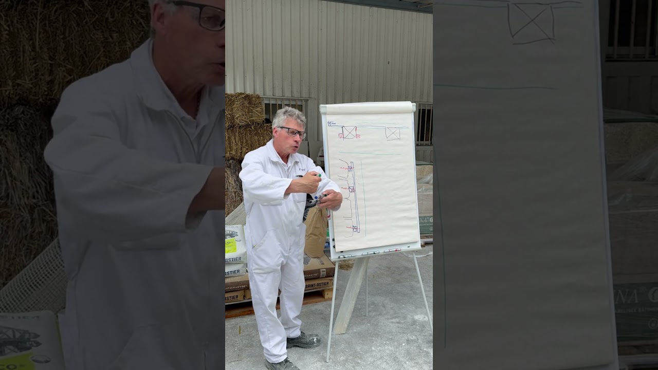 Explications pour un travail d’application pour un béton de chanvre