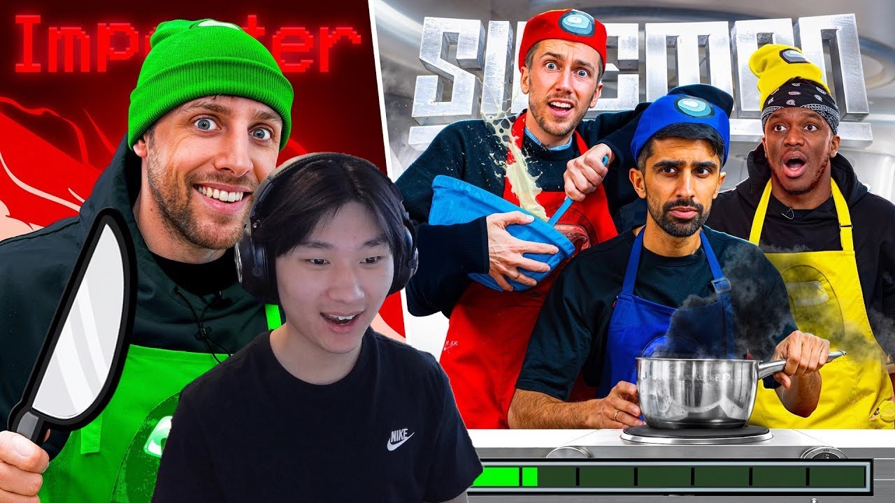 Reacting To SIDEMEN AMONG US COOKING CHALLENGE