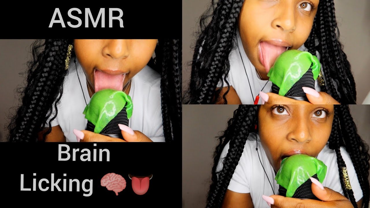 [ASMR] Brain Licking 🧠👅 (mic licking with fruit rollup) up close wet mouth sounds 💦👄
