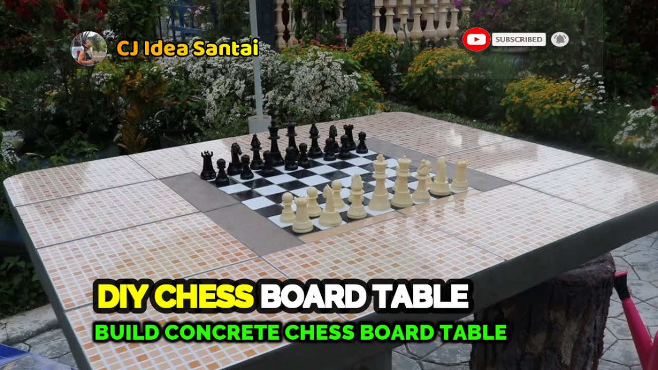 DIY Chess Board Table: Build Concrete Chess Board Table