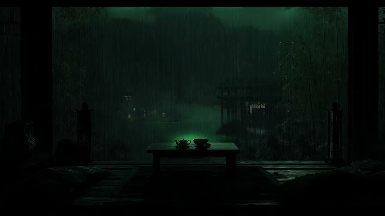 Peaceful Rain Sounds from a Cozy Room Overlooking Forest for Deep Rest, Sleep, and Relaxation