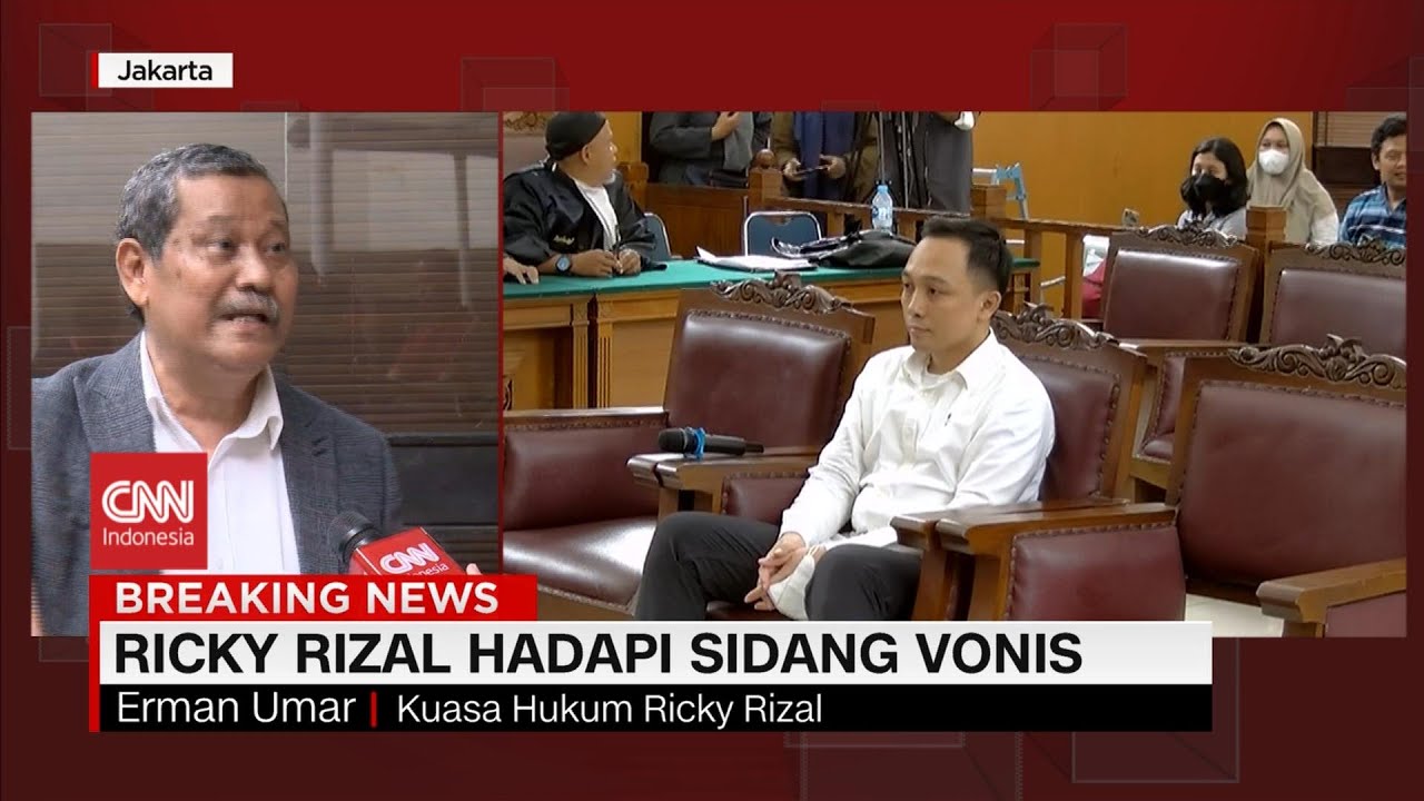 Tanggapan Kuasa Hukum Ricky Rizal Jelang Sidang Vonis