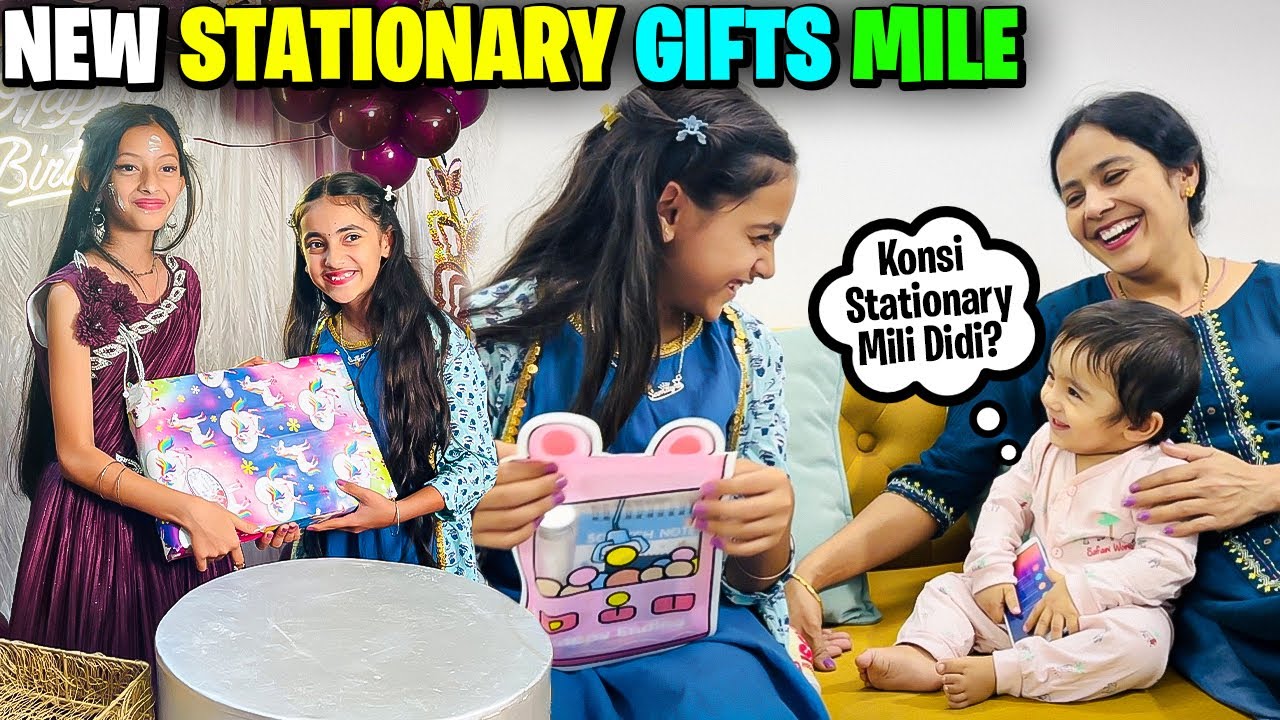 Samayra-Rishabh ko new stationery gifts mile😊Birthday Fun & Yummy Foods😋 @Samayra Narula and Family