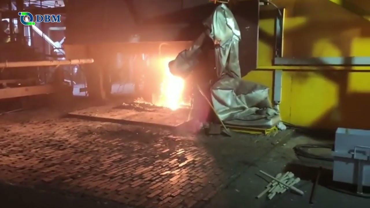 Temperature measurement and sampling robot for steel making