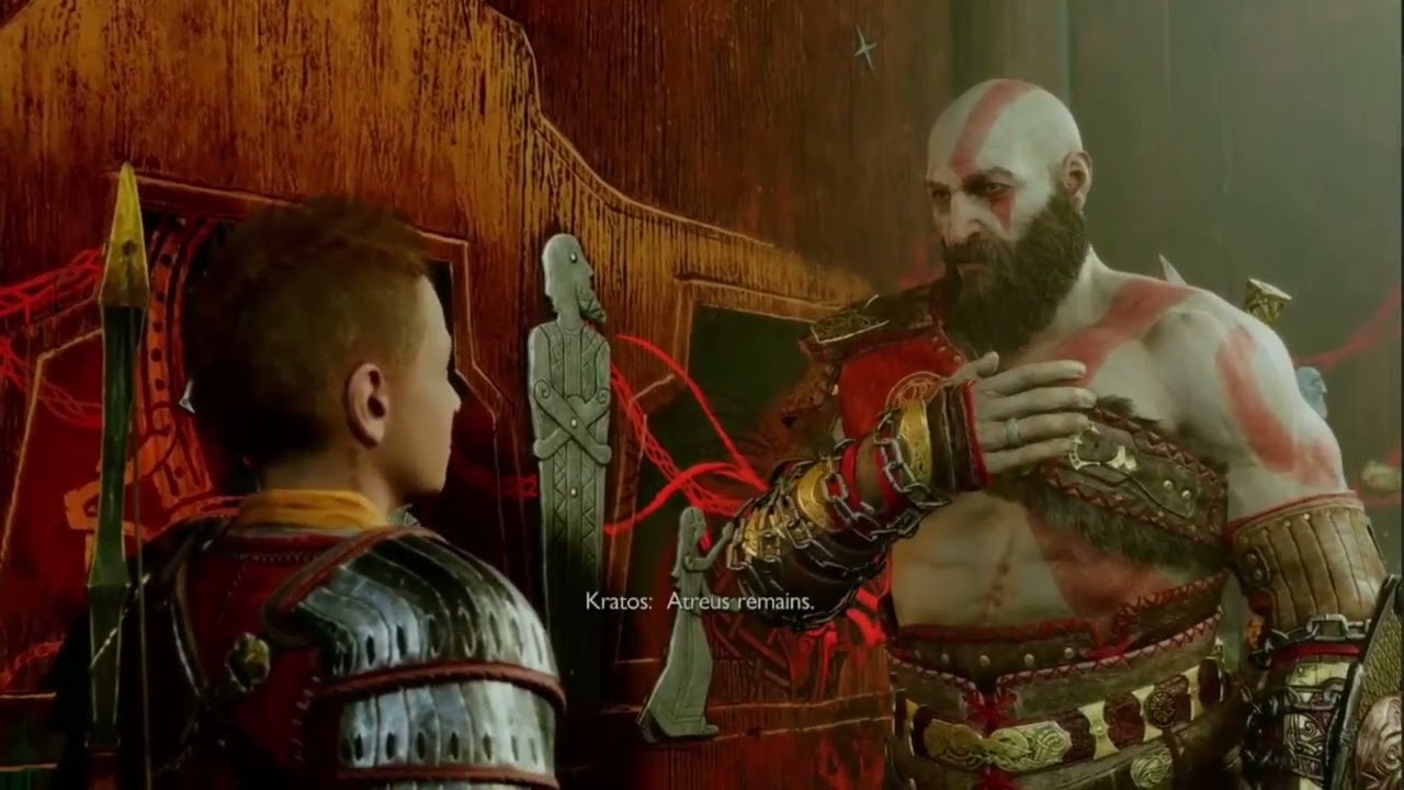 Atreus and Kratos final Goodbye - God Of War Ragnar&ouml;k Leak