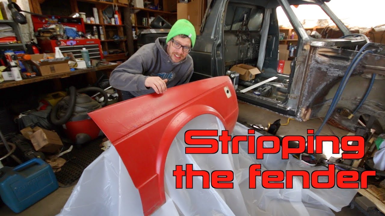 VW Rabbit pickup (caddy) Project part 3 - stripping the fender
