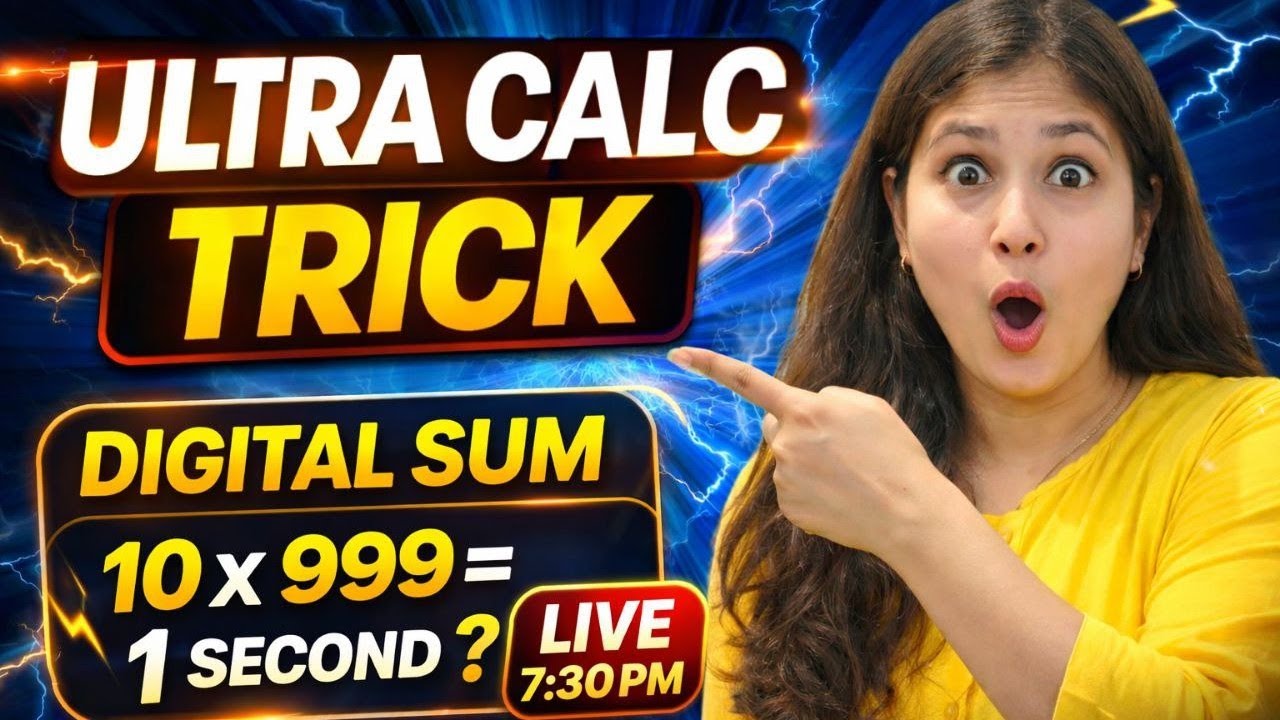 Bada se bda calculation 2 sec me/ digital sum Harshu Maths | PYQ Expert 🚀 is live