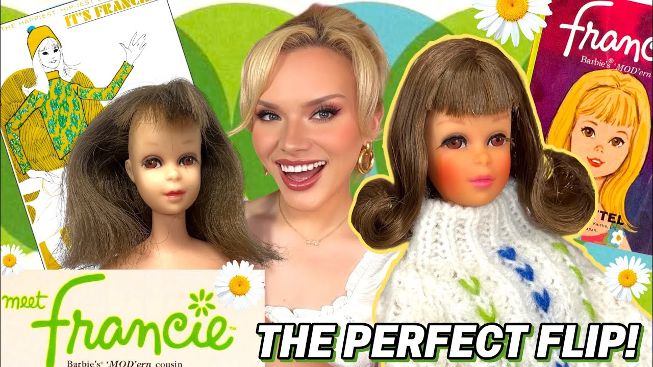 Vintage BARBIE restoration! HOW TO STYLE FRANCIE HAIR! HOW TO GET THE 60’S FLIP! HAIR TUTORIAL!